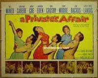 z653 PRIVATE'S AFFAIR half-sheet movie poster '59 Sal Mineo, Eden