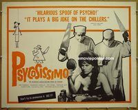 z659 PSYCOSISSIMO half-sheet movie poster '61 Psycho spoof!