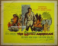 z665 QUIET AMERICAN half-sheet movie poster '58 Murphy, Redgrave