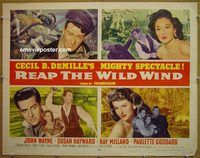 z678 REAP THE WILD WIND style B half-sheet movie poster R54 John Wayne