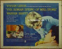 z695 ROMAN SPRING OF MRS STONE half-sheet movie poster '62 Beatty, Leigh