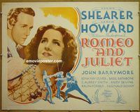 z696 ROMEO & JULIET half-sheet movie poster R62 Shearer, Howard