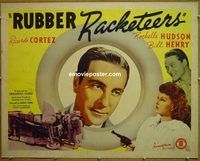z700 RUBBER RACKETEERS half-sheet movie poster '42 Ricardo Cortez