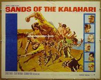 z706 SANDS OF THE KALAHARI half-sheet movie poster '65 Stuart Whitman