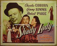 z724 SHADY LADY half-sheet movie poster '45 Charles Coburn, Ginny Simms