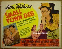 z741 SMALL TOWN DEB half-sheet movie poster '41 Jane Withers
