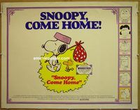 z745 SNOOPY COME HOME half-sheet movie poster '72 Peanuts, Charlie Brown