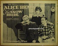 z746 SNOW BRIDE half-sheet movie poster '23 Alice Brady