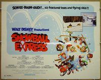 z747 SNOWBALL EXPRESS half-sheet movie poster '72 Disney, Dean Jones