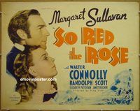 z749 SO RED THE ROSE half-sheet movie poster '35 King Vidor, Sullavan