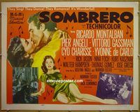 z750 SOMBRERO style B half-sheet movie poster '53 Ricardo Montalban