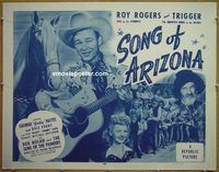 z754 SONG OF ARIZONA half-sheet movie poster R54 Roy Rogers