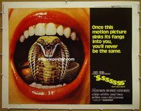 z764 SSSSSSS half-sheet movie poster '73 Strother Martin, horror!