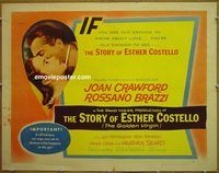 z774 STORY OF ESTHER COSTELLO half-sheet movie poster '57 Joan Crawford