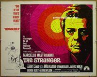 z779 STRANGER half-sheet movie poster '68 Luchino Visconti, Mastroianni