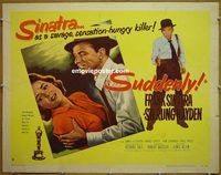 z783 SUDDENLY style B half-sheet movie poster '54 Frank Sinatra, Hayden