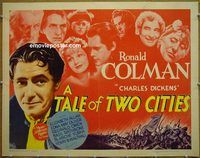 z793 TALE OF TWO CITIES half-sheet movie poster R62 Ronald Colman