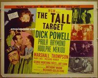 z795 TALL TARGET style B half-sheet movie poster '51 Dick Powell
