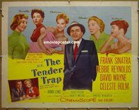 z803 TENDER TRAP half-sheet movie poster '55 Sinatra, Debbie Reynolds