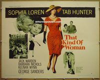 z806 THAT KIND OF WOMAN style B half-sheet movie poster '59 Sophia Loren