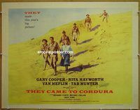 z810 THEY CAME TO CORDURA half-sheet movie poster '59 Gary Cooper