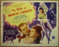 z899 WIFE OF MONTE CRISTO half-sheet movie poster '46 Lenore Aubert
