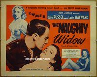z916 YOUNG WIDOW half-sheet movie poster R40s Jane Russell, Louis Hayward