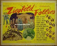 z918 ZIEGFELD FOLLIES half-sheet movie poster '45 Fred Astaire, Ball