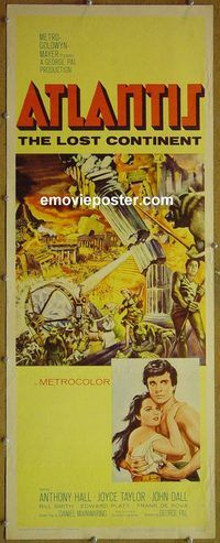 a053 ATLANTIS THE LOST CONTINENT insert movie poster '61 George Pal