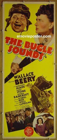 a132 BUGLE SOUNDS insert movie poster '41 Wallace Beery, Main