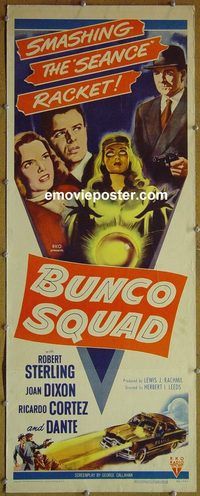 a133 BUNCO SQUAD insert movie poster '50 Sterling, film noir