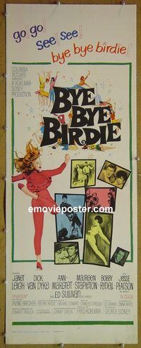 a135 BYE BYE BIRDIE insert movie poster '63 Ann-Margret, Leigh
