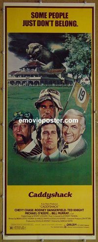 a140 CADDYSHACK insert movie poster '80 Chevy Chase, Dangerfield