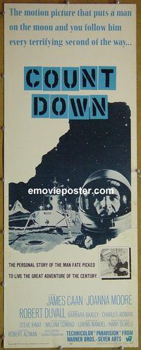 a192 COUNTDOWN insert movie poster '68 Robert Altman, James Caan