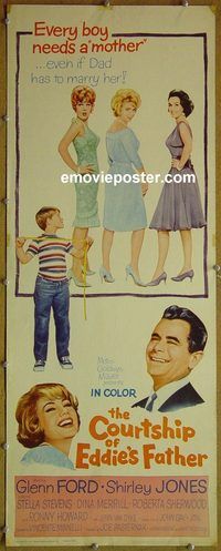 a194 COURTSHIP OF EDDIE'S FATHER insert movie poster '63 Ford