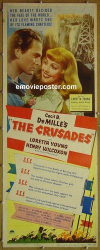 a204 CRUSADES insert movie poster R48 Cecil B. DeMille