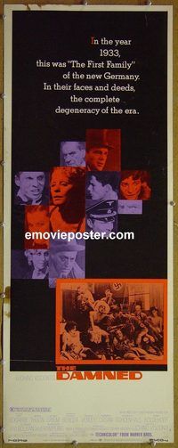 a208 DAMNED insert movie poster '70 Visconti, WWII