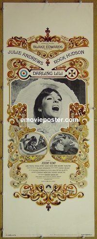 a215 DARLING LILI insert movie poster '70 Julie Andrews, Rock Hudson
