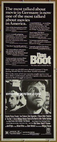 a216 DAS BOOT insert movie poster '82 German WWII classic!