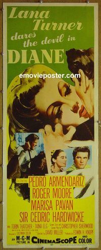 a230 DIANE insert movie poster '56 sexy Lana Turner!