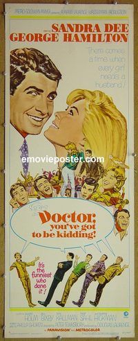 a237 DOCTOR YOU'VE GOT TO BE KIDDING insert movie poster '67