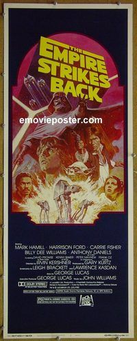 a264 EMPIRE STRIKES BACK insert movie poster R82 George Lucas