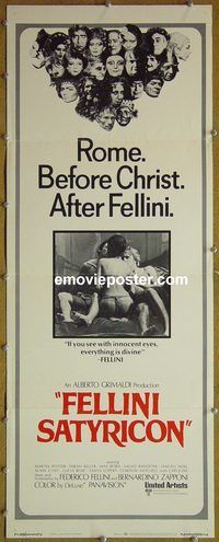 a280 FELLINI SATYRICON insert movie poster '70 cult classic!