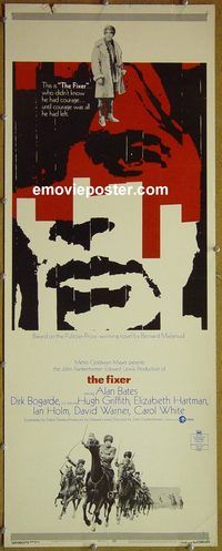 a289 FIXER insert movie poster '68 Bates, Bogarde