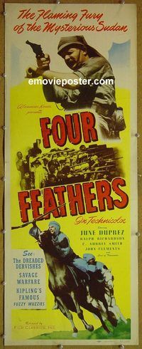 a300 FOUR FEATHERS insert movie poster R48 Richardson, Smith