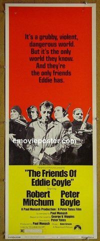 a308 FRIENDS OF EDDIE COYLE insert movie poster '73 Robert Mitchum