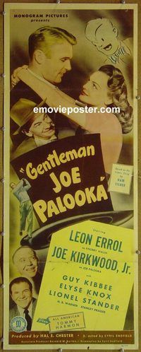 a322 GENTLEMAN JOE PALOOKA insert movie poster '46 boxing