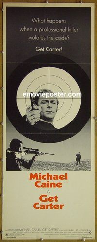 a326 GET CARTER insert movie poster '71 Michael Caine, Ekland