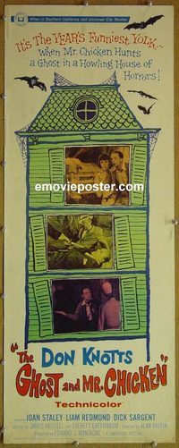 a328 GHOST & MR CHICKEN insert movie poster '65 Don Knotts