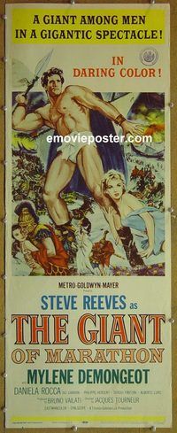 a330 GIANT OF MARATHON insert movie poster '60 Steve Reeves